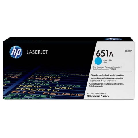 HP oryginalny toner CE341A, cyan, 16000s, HP 651A, HP LaserJet Enterprise 700 color MFP M775dn, M775f, O