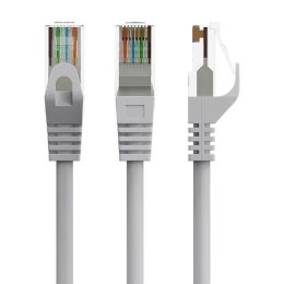 Kabel sieciowy UTP Gembird PP6U-CU-1M kat.6 Patch cord 1m szary