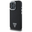 Guess GUHMP16XPGTSPSK iPhone 16 Pro Max 6.3" czarny/black hardcase Grained Triangle MagSafe