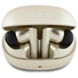 Guess słuchawki Bluetooth GUTWST88MCTGD TWS + stacja dokująca złoty/gold Capsule Printed Logo