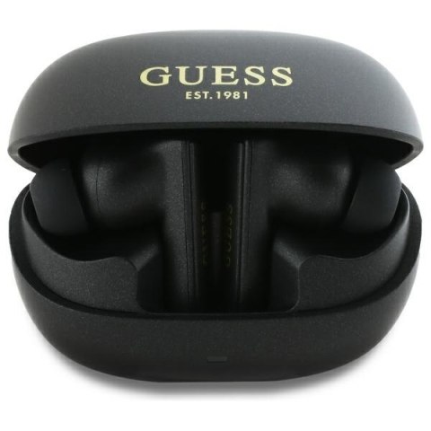 Guess słuchawki Bluetooth GUTWST88MCTGK TWS + stacja dokująca czarny/black Capsule Printed Logo