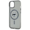 Karl Lagerfeld KLHMP15SHLSCHK iPhone 15 6.1" czarny/black hardcase IML Metal Choupette Head MagSafe