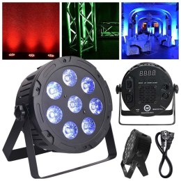 LIGHT4ME QUAD PAR 8x10W MKII RGBW LED slim płaski