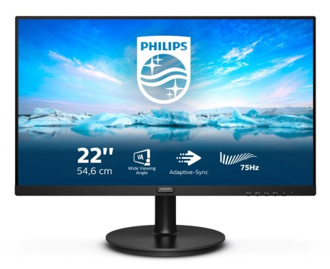 Philips V Line 222V8LA/00 monitor komputerowy 54,6 cm (21.5") 1920 x 1080 px Full HD LCD Czarny