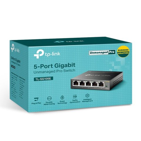 TP-LINK switch TL-SG105E 1000Mbps, VLAN, Smart Easy, auto MDI/MDIX , plug-and-play