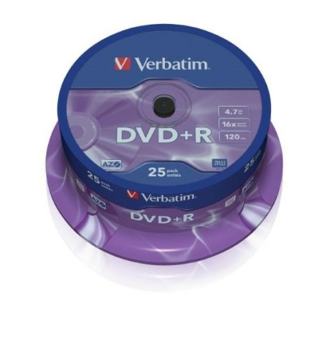 Verbatim Płyta DVD-R 4.7GB 16x AZO srebrny/matt silver 25szt 43500