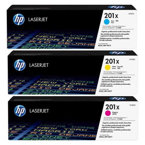 HP oryginalny toner CF253XM, CMY, 6900 (3x2300)s, HP 201X, HP Color LaserJet MFP M277, Pro M252, M274, 3szt, O