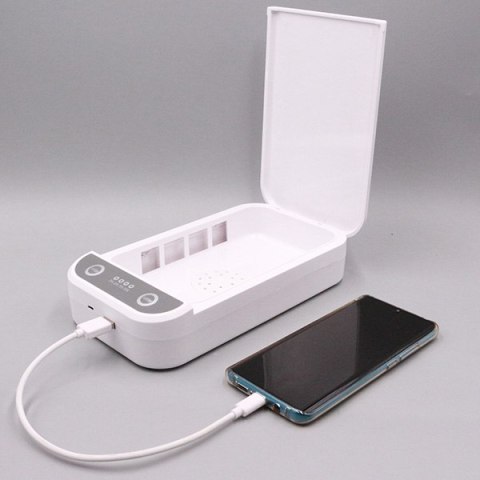 Sterylizator UV Powerton, do telefonów komórkowych i biżuterii, do 6,5", 10 W, biała