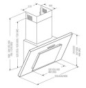 Okap kominowy AKPO WK-4 NERO 90 CZARNY (486 m3/h; 900mm; kolor czarny)