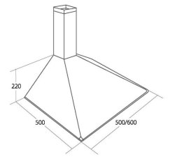 Okap kominowy AKPO WK-5 SOFT 60 BIAŁY (600mm; kolor biały)