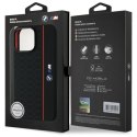BMW BMHMP16X23SHER iPhone 16 Pro Max 6.9" czarny/black hardcase Silicone Hexagon Red Line MagSafe