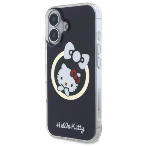 Hello Kitty HKHMP16SHFLBK iPhone 16 6,1" czarny/black hardcase IML Fun bow Magsafe