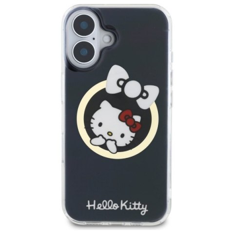 Hello Kitty HKHMP16SHFLBK iPhone 16 6,1" czarny/black hardcase IML Fun bow Magsafe