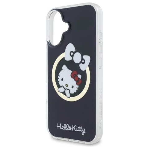 Hello Kitty HKHMP16SHFLBK iPhone 16 6,1" czarny/black hardcase IML Fun bow Magsafe