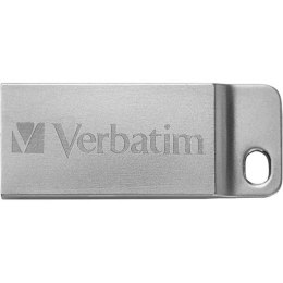 Verbatim USB flash disk, USB 2.0, 16GB, Metal Executive, Store N Go, srebrny, 98748, USB A, z oczkiem na brelok