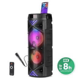 Głośnik FUNBOX KEG PRO MT3182 Karaoke/Bluetooth 5.0+EDR/FM/MP3?MicroSD/USB/Equalizer/AUX/Jack 6.3/Pilot/LED/RMS 50W/PMPO 1400W