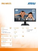 Monitor PRO MP275 27 cali /LED/FHD/Flat/100Hz/Black