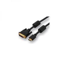Kabel DVI (18+1) M- HDMI M, 2m, pozłacane końcówki, czarna, Logo, blistr