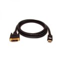 Kabel DVI (18+1) M- HDMI M, 2m, pozłacane końcówki, czarna, Logo, blistr