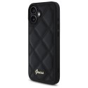 Guess GUHCP16MPSQSQSK iPhone 16 Plus 6.7" czarny/black hardcase Quilted Metal Logo