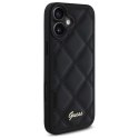 Guess GUHCP16MPSQSQSK iPhone 16 Plus 6.7" czarny/black hardcase Quilted Metal Logo