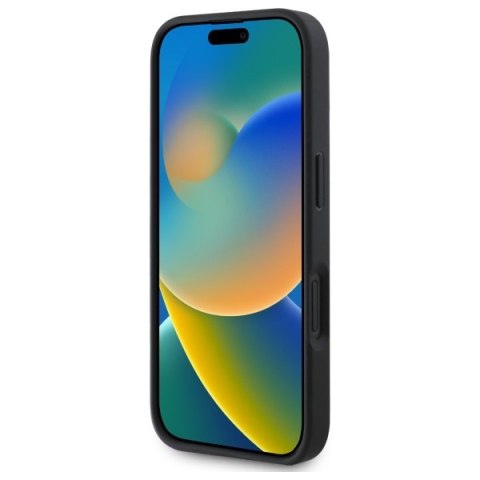 Guess GUHMP16SPGPYSK iPhone 16 6.1" czarny/black hardcase Peony Script MagSafe