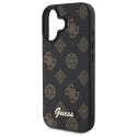 Guess GUHMP16SPGPYSK iPhone 16 6.1" czarny/black hardcase Peony Script MagSafe