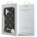 Guess GUHMP16SPGPYSK iPhone 16 6.1" czarny/black hardcase Peony Script MagSafe