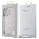 Guess GUHMP16SPSAPSMEP iPhone 16 6.1" różowy/pink hardcase Saffiano Peony Classic Logo MagSafe