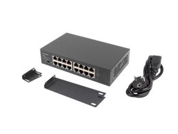 Switch niezarządzalny Lanberg 16x 1Gb Gigabit Ethernet Rack 10