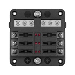 Skrzynka bezpieczników FB-6 z szyną ujemną i LED