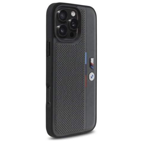 BMW BMHCP16L23PUPVA iPhone 16 Pro 6.3" antracyt/anthracite hardcase M Perforated Tricolor Detail Line