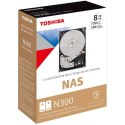 Toshiba N300 NAS dysk twardy 8 TB 7200 RPM 256 MB 3.5" Serial ATA III