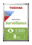 Toshiba S300 Surveillance dysk twardy 8 TB 7200 RPM 256 MB 3.5" Serial ATA III