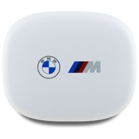 BMW słuchawki Bluetooth BMBEMIATP20LOH TWS + stacja dokująca biały/white Printed Logos