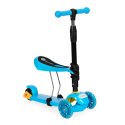 Hulajnoga trójkołowa balansowa led 3w1 świecące kółka - Niebieska ECOTOYS