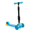 Hulajnoga trójkołowa balansowa led 3w1 świecące kółka - Niebieska ECOTOYS