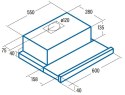 CATA Hood TF 5260 X Telescopic, Energy efficiency class D, Width 60 cm, 325 m3/h, Slider control, LED, Inox