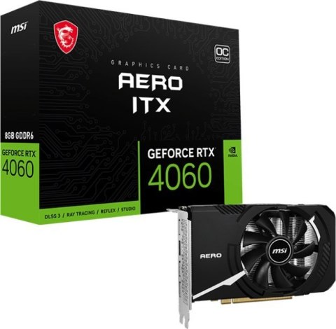 Karta graficzna MSI RTX 4060 AERO ITX OC 8GB GDDR6 (RTX 4060 AERO ITX 8G OC)