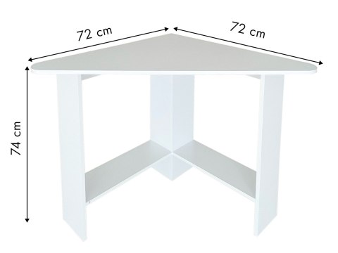 Nowoczesne biurko komputerowe narożne białe ModernHome
