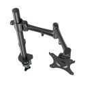 Regulowany uchwyt na monitor, 10KG, zacisk, 17"-30", obrotowy, czarny