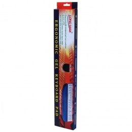 Podstawka klawiatura, ergonomiczna, czarna, żelowa