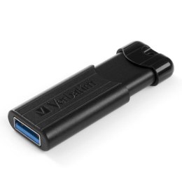 Verbatim USB flash disk, USB 3.0 (3.2 Gen 1), 16GB, PinStripe, Store N Go, czarny, 49316, USB A, z wysuwanym złączem