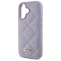 Guess GUHCP16SPSQSQSU iPhone 16 6.1" jasnofioletowy/light purple hardcase Quiled Metal Logo
