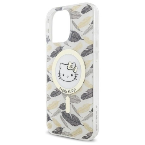 Hello Kitty HKHMP16XHGLEH iPhone 16 Pro Max 6.9" biały/white hardcase IML Golden Leaves MagSafe