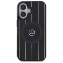Mercedes MEHMP16S23HRSK iPhone 16 6.1" czarny/black hardcase MB Double Layer Crossed Lines MagSafe