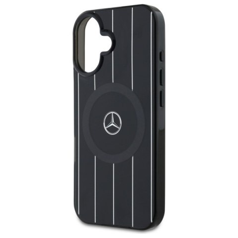 Mercedes MEHMP16S23HRSK iPhone 16 6.1" czarny/black hardcase MB Double Layer Crossed Lines MagSafe