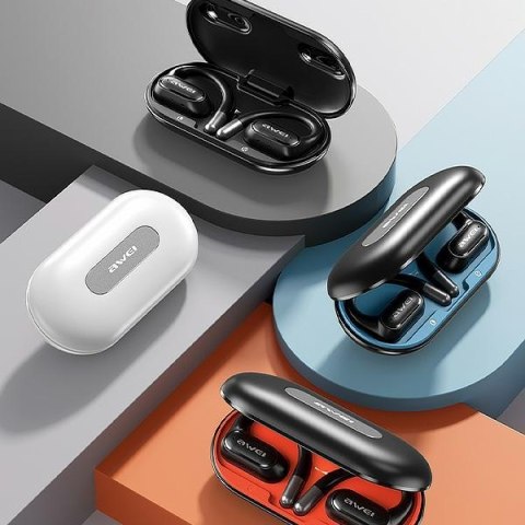 AWEI słuchawki Bluetooth 5.4 OWS T93 + stacja dokująca czarny/black