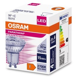 Odbłyśnik Osram Parathom LED 50 bez przyciemnienia 36° 4,3W/827 Żarówka GU10