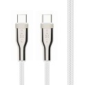 Fixed | Braided Cable USB-C/USB-C, 2m, 100W | FIXDB-CC2-WH